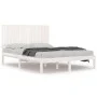 Solid white pine wood bed frame 140x190 cm by vidaXL, Beds and slatted bases - Ref: Foro24-3104394, Price: 146,63 €, Discount: %