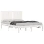 Solid white pine wood bed frame 140x190 cm by vidaXL, Beds and slatted bases - Ref: Foro24-3104394, Price: 146,63 €, Discount: %