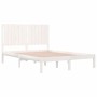 Solid white pine wood bed frame 140x190 cm by vidaXL, Beds and slatted bases - Ref: Foro24-3104394, Price: 148,55 €, Discount: %