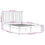 Solid white pine wood bed frame 140x190 cm by vidaXL, Beds and slatted bases - Ref: Foro24-3104394, Price: 148,55 €, Discount: %