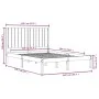 Solid white pine wood bed frame 140x190 cm by vidaXL, Beds and slatted bases - Ref: Foro24-3104394, Price: 146,63 €, Discount: %