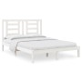 Solid white pine wood bed frame 140x200 cm by vidaXL, Beds and slatted bases - Ref: Foro24-3104349, Price: 123,20 €, Discount: %
