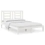 Solid white pine wood bed frame 140x200 cm by vidaXL, Beds and slatted bases - Ref: Foro24-3104349, Price: 121,65 €, Discount: %