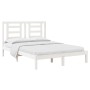 Solid white pine wood bed frame 140x200 cm by vidaXL, Beds and slatted bases - Ref: Foro24-3104349, Price: 123,20 €, Discount: %