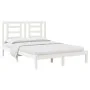 Solid white pine wood bed frame 140x200 cm by vidaXL, Beds and slatted bases - Ref: Foro24-3104349, Price: 121,65 €, Discount: %