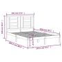 Estructura de cama de madera maciza de pino blanca 140x200 cm | Foro24.es | Tu tienda online para hogar, jardín y más Foro24.es