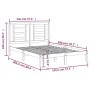 Solid white pine wood bed frame 140x200 cm by vidaXL, Beds and slatted bases - Ref: Foro24-3104349, Price: 121,65 €, Discount: %
