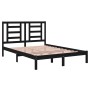 Estructura de cama de madera maciza de pino negra 140x190 cm de vidaXL, Camas y somieres - Ref: Foro24-3104332, Precio: 158,6...
