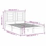 Estructura de cama de madera maciza de pino negra 140x190 cm de vidaXL, Camas y somieres - Ref: Foro24-3104332, Precio: 158,6...
