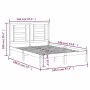 Estructura de cama de madera maciza de pino negra 140x190 cm de vidaXL, Camas y somieres - Ref: Foro24-3104332, Precio: 156,7...