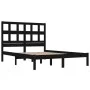 Solid black pine wood bed frame 140x190 cm by vidaXL, Beds and slatted bases - Ref: Foro24-3104462, Price: 157,78 €, Discount: %