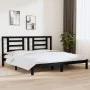 Estructura de cama de madera maciza de pino negro 200x200 cm de vidaXL, Camas y somieres - Ref: Foro24-3104372, Precio: 158,0...