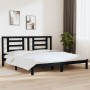 Solid black pine wood bed frame 200x200 cm by vidaXL, Beds and slatted bases - Ref: Foro24-3104372, Price: 160,06 €, Discount: %