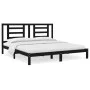 Estructura de cama de madera maciza de pino negro 200x200 cm de vidaXL, Camas y somieres - Ref: Foro24-3104372, Precio: 158,0...