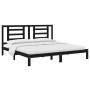 Solid black pine wood bed frame 200x200 cm by vidaXL, Beds and slatted bases - Ref: Foro24-3104372, Price: 160,06 €, Discount: %