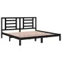 Estructura de cama de madera maciza de pino negro 200x200 cm de vidaXL, Camas y somieres - Ref: Foro24-3104372, Precio: 158,0...