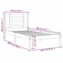 Massives Bettgestell aus weißem Kiefernholz, 90 x 200 cm von vidaXL, Betten und Lattenroste - Ref: Foro24-3104334, Preis: 94,...
