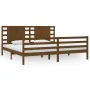 Estructura de cama madera maciza de pino marrón miel 200x200 cm de vidaXL, Camas y somieres - Ref: Foro24-3104306, Precio: 18...