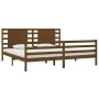 Estructura de cama madera maciza de pino marrón miel 200x200 cm de vidaXL, Camas y somieres - Ref: Foro24-3104306, Precio: 18...