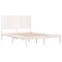Solid white pine wood bed frame 140x200 cm by vidaXL, Beds and slatted bases - Ref: Foro24-3104414, Price: 149,42 €, Discount: %