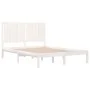 Solid white pine wood bed frame 140x200 cm by vidaXL, Beds and slatted bases - Ref: Foro24-3104414, Price: 147,49 €, Discount: %