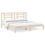 Solid pine wood bed frame 200x200 cm by vidaXL, Beds and slatted bases - Ref: Foro24-3104368, Price: 126,71 €, Discount: %