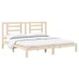 Solid pine wood bed frame 200x200 cm by vidaXL, Beds and slatted bases - Ref: Foro24-3104368, Price: 126,71 €, Discount: %