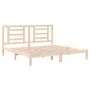 Solid pine wood bed frame 200x200 cm by vidaXL, Beds and slatted bases - Ref: Foro24-3104368, Price: 126,71 €, Discount: %
