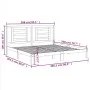 Solid pine wood bed frame 200x200 cm by vidaXL, Beds and slatted bases - Ref: Foro24-3104368, Price: 126,71 €, Discount: %