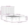 Estructura de cama madera maciza 120x190 cm de vidaXL, Camas y somieres - Ref: Foro24-3104383, Precio: 115,92 €, Descuento: %