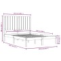Solid wood bed frame 120x190 cm by vidaXL, Beds and slatted bases - Ref: Foro24-3104383, Price: 119,61 €, Discount: %