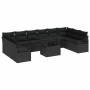 Conjunto de sofá de jardín Manual 11 pcs Negro 100 x 55 x 73 cm