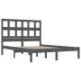 Solid gray pine wood bed frame 200x200 cm by vidaXL, Beds and slatted bases - Ref: Foro24-3104500, Price: 159,56 €, Discount: %