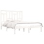 Solid white pine wood bed frame 140x190 cm by vidaXL, Beds and slatted bases - Ref: Foro24-3104524, Price: 130,09 €, Discount: %