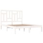 Massiver Bettrahmen aus weißem Kiefernholz, 140 x 190 cm von vidaXL, Betten und Lattenroste - Ref: Foro24-3104524, Preis: 130...