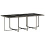 Set comedor de jardín con cojines 13 pzas ratán sintético gris