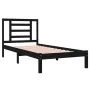 Estructura de cama madera maciza de pino negra 100x200 cm de vidaXL, Camas y somieres - Ref: Foro24-3104342, Precio: 118,82 €...