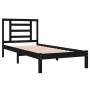 Solid black pine wood bed frame 100x200 cm by vidaXL, Beds and slatted bases - Ref: Foro24-3104342, Price: 120,36 €, Discount: %