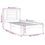 Estructura de cama madera maciza de pino negra 100x200 cm de vidaXL, Camas y somieres - Ref: Foro24-3104342, Precio: 118,82 €...