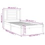 Solid black pine wood bed frame 100x200 cm by vidaXL, Beds and slatted bases - Ref: Foro24-3104342, Price: 120,36 €, Discount: %