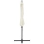 Sombrilla voladiza con poste de acero arena 300 cm