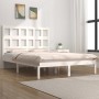 Massiver Bettrahmen aus weißem Kiefernholz, 140 x 200 cm von vidaXL, Betten und Lattenroste - Ref: Foro24-3104479, Preis: 122...