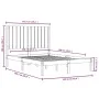 Estructura de cama madera maciza de pino blanco 120x200 cm de vidaXL, Camas y somieres - Ref: Foro24-3104409, Precio: 120,60 ...