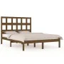 Estructura de cama madera maciza de pino marrón miel 200x200 cm de vidaXL, Camas y somieres - Ref: Foro24-3104501, Precio: 16...