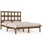 Honey brown solid pine wood bed frame 200x200 cm by vidaXL, Beds and slatted bases - Ref: Foro24-3104501, Price: 162,14 €, Di...