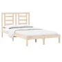 Solid wood bed frame 120x190 cm by vidaXL, Beds and slatted bases - Ref: Foro24-3104318, Price: 108,43 €, Discount: %