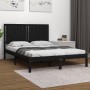 Estructura de cama de madera maciza de pino negra 140x190 cm de vidaXL, Camas y somieres - Ref: Foro24-3104397, Precio: 169,0...