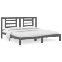 Solid gray pine wood bed frame 200x200 cm by vidaXL, Beds and slatted bases - Ref: Foro24-3104370, Price: 157,94 €, Discount: %