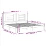 Solid gray pine wood bed frame 200x200 cm by vidaXL, Beds and slatted bases - Ref: Foro24-3104370, Price: 159,97 €, Discount: %