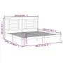 Solid gray pine wood bed frame 200x200 cm by vidaXL, Beds and slatted bases - Ref: Foro24-3104370, Price: 157,94 €, Discount: %